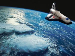 needle felted space shuttle by M Huete photographed by L. Huete .jpg large